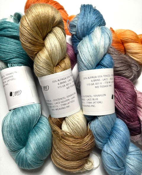 Laine  alpaga/tencel/nylon dégrader   - Wool, alpaca/tencel/nylon degrade 35%/55%/10% (LACE)