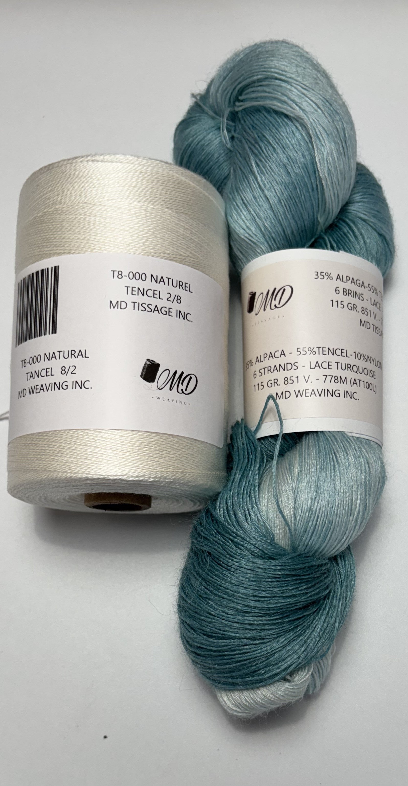 Ensemble de tissage d'écharpe, Merino / Tencel