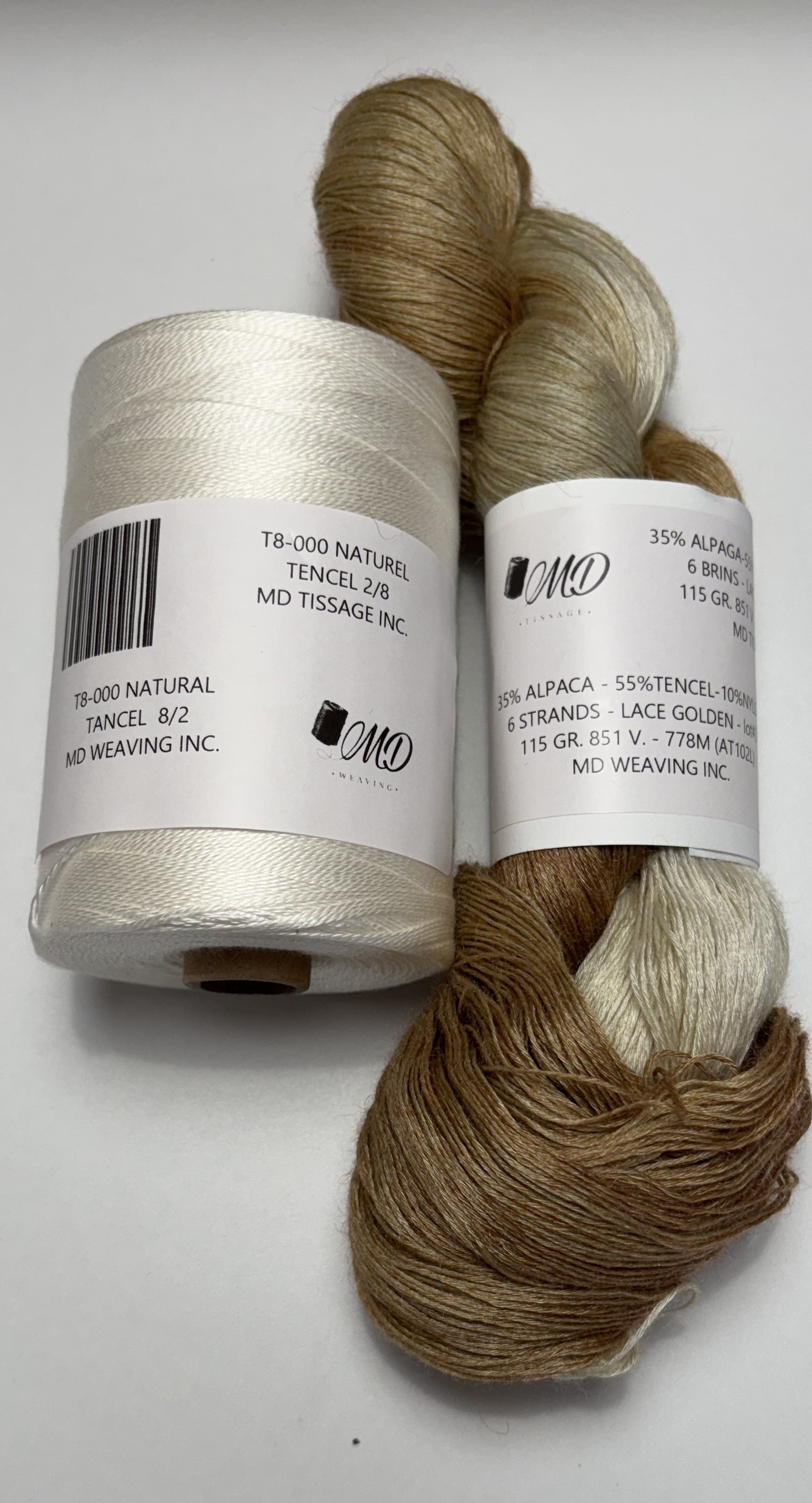 Enssemble de tissage d'écharpe, Alpaga Tencel