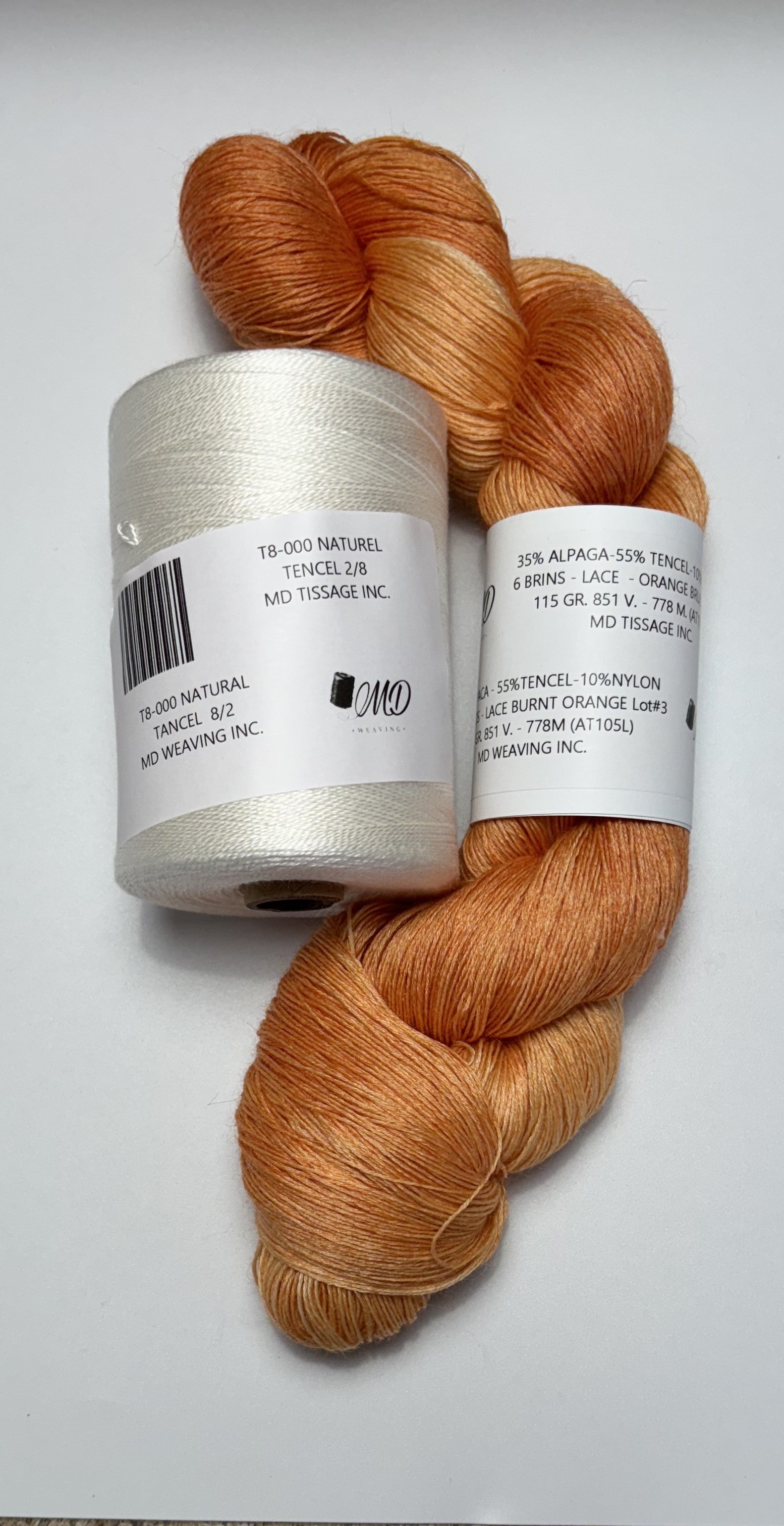 Enssemble de tissage d'écharpe, Alpaga Tencel