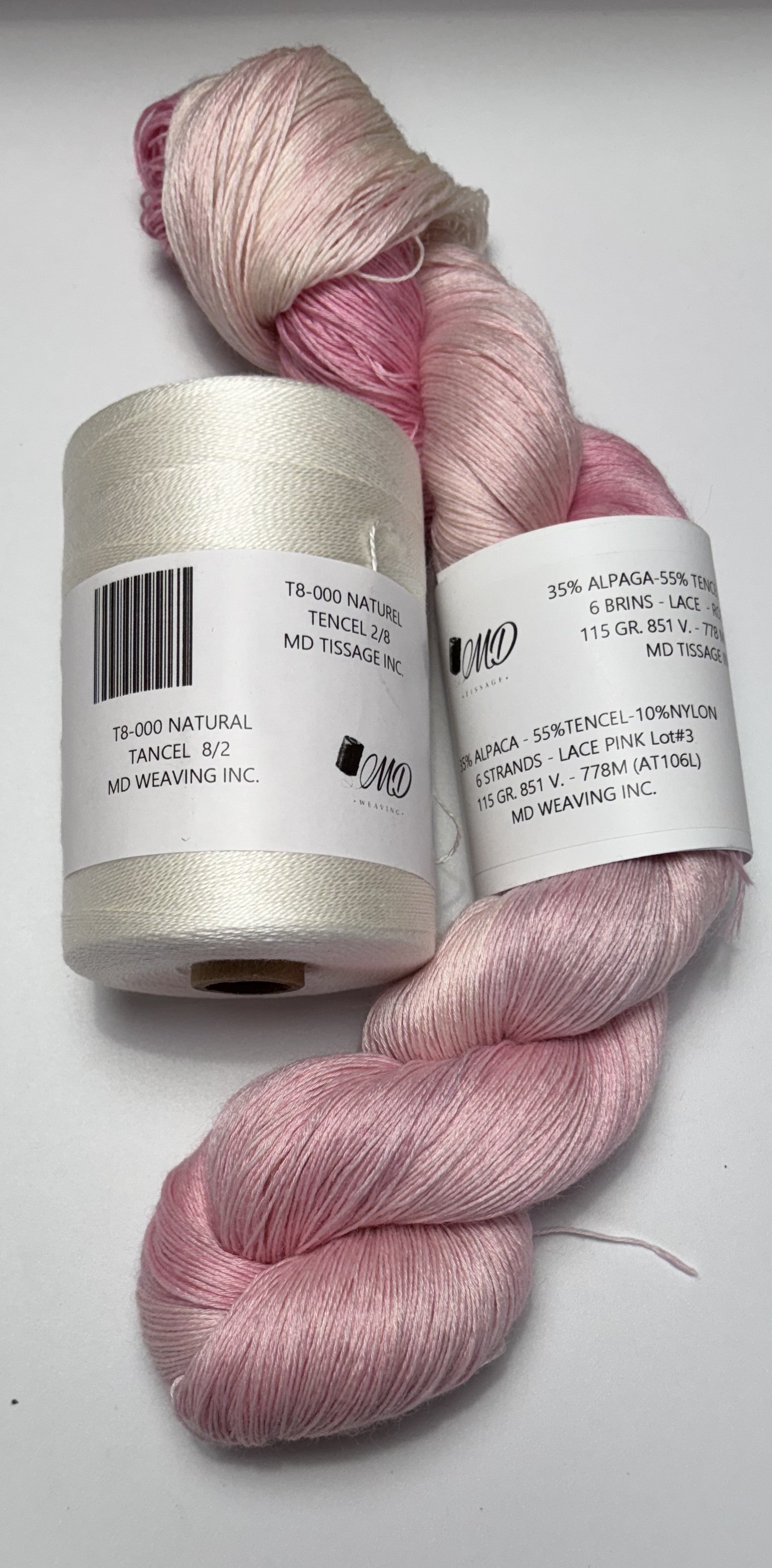 Enssemble de tissage d'écharpe, Alpaga Tencel