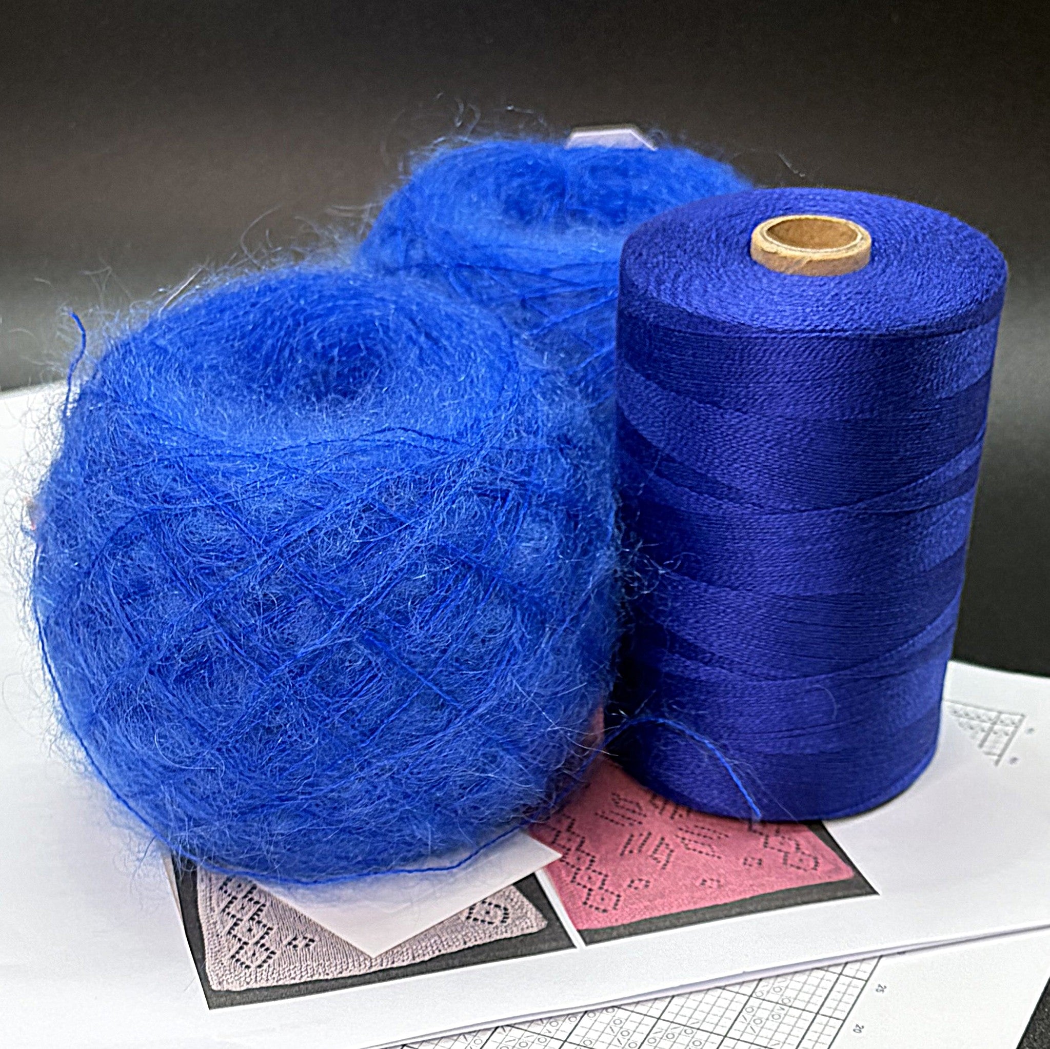 Ensemble pour foulard en Tencel et Mohair (Tricot)