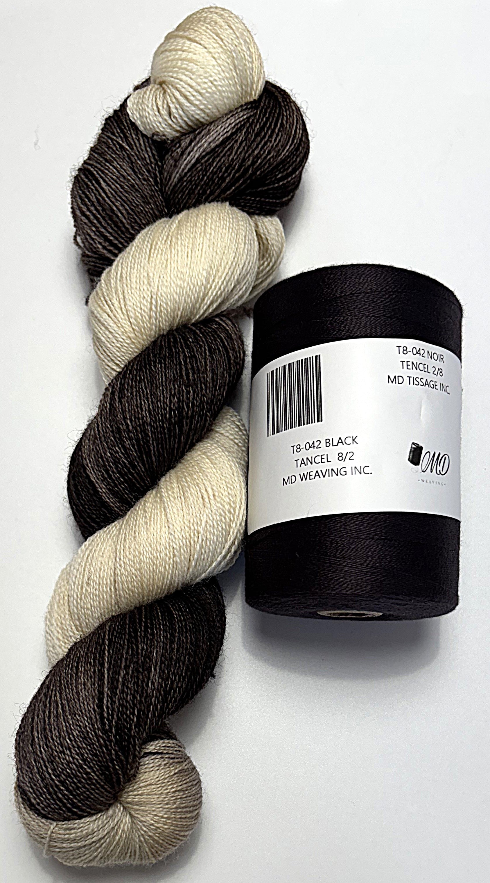 Ensemble de tissage d'écharpe, Merino / Tencel