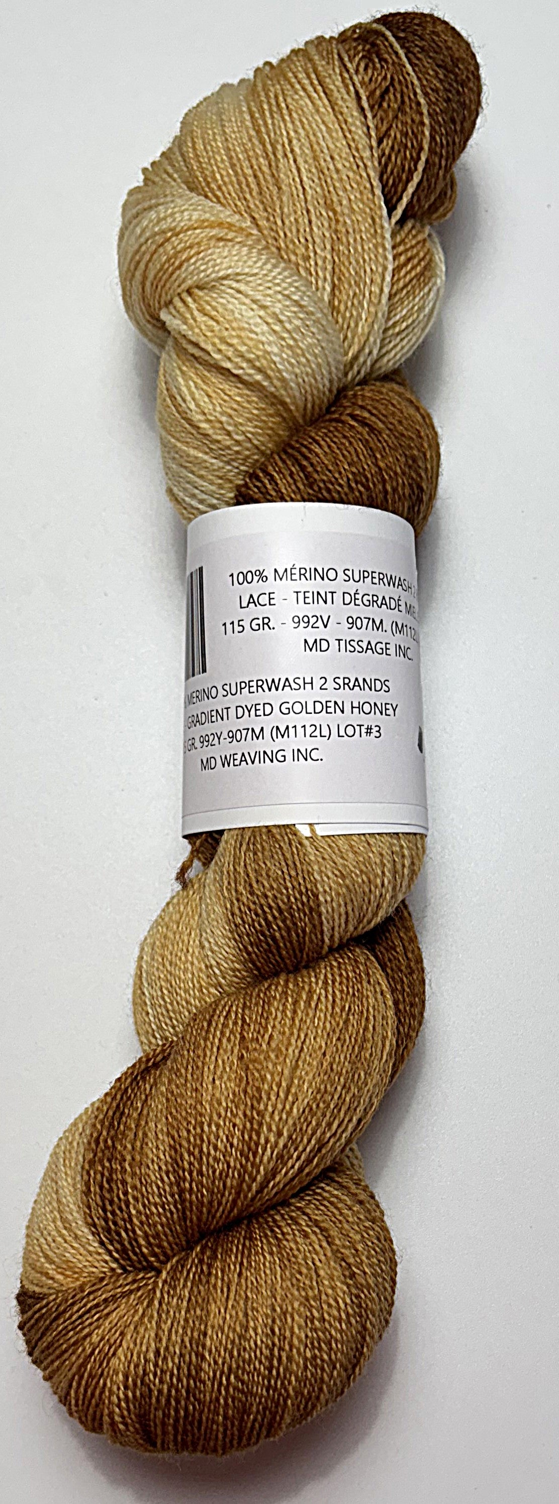 Laine 100% Mérino superwash teinte à la main