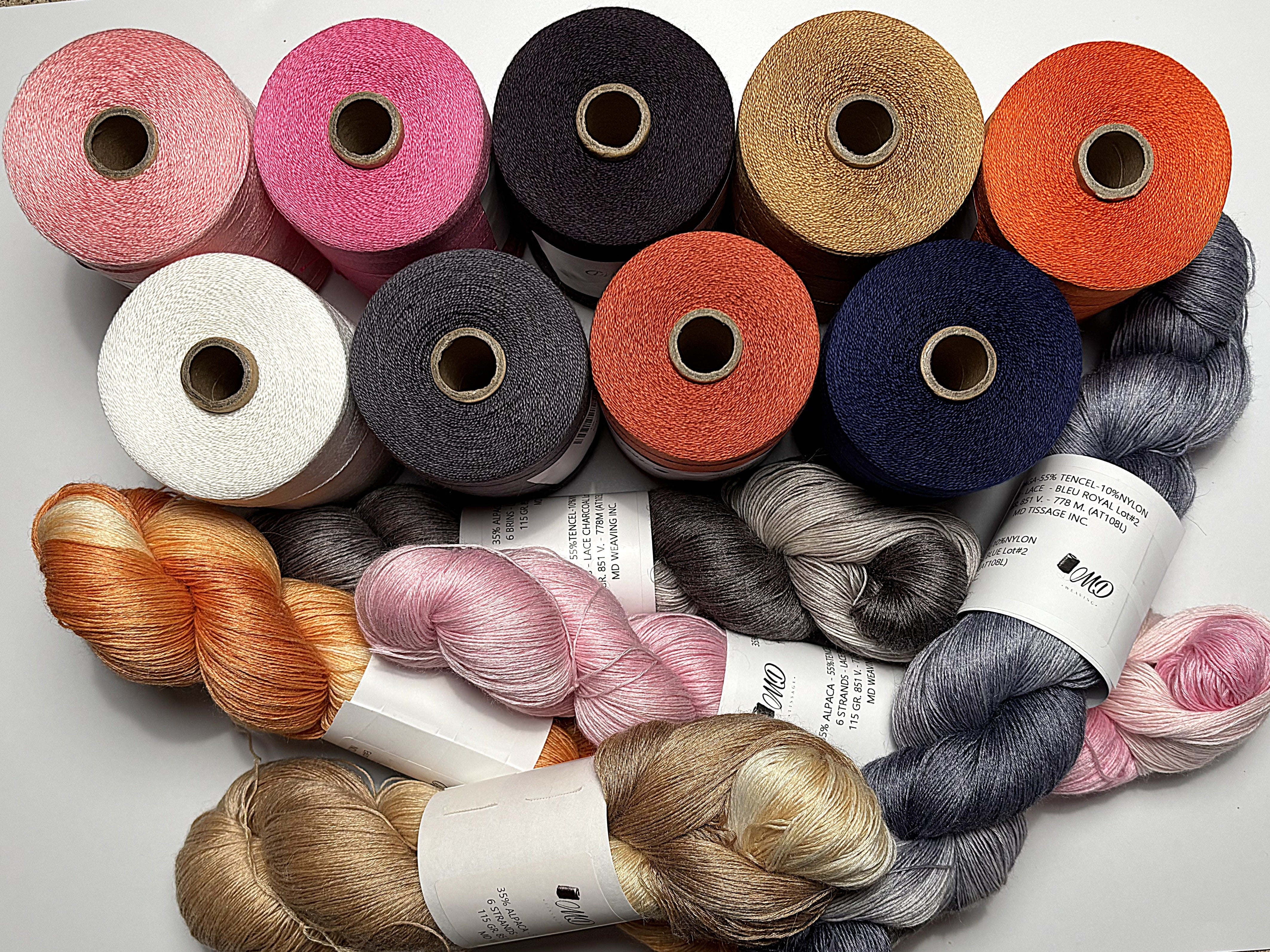 Enssemble de tissage d'écharpe, Alpaga Tencel