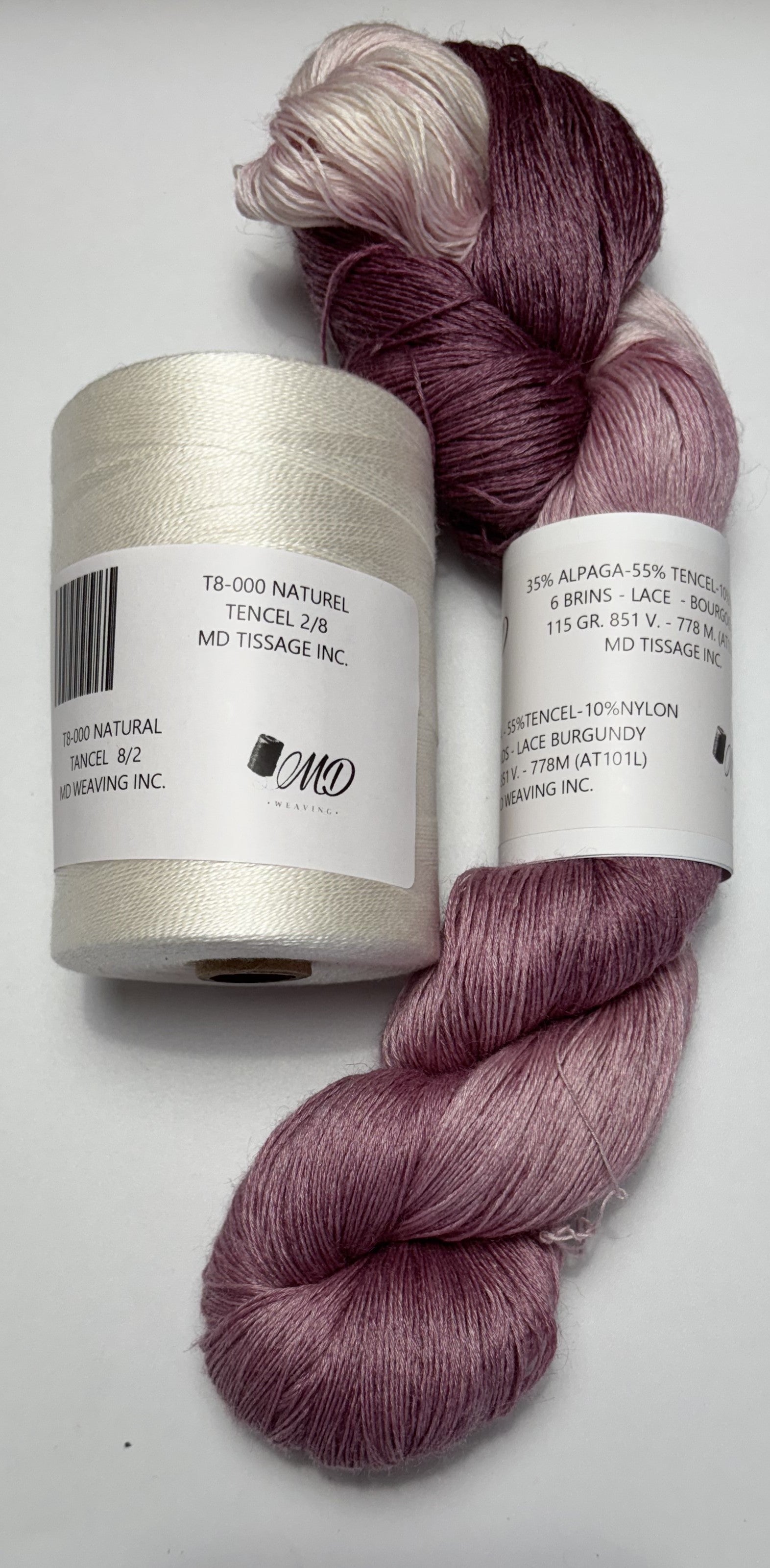 Enssemble de tissage d'écharpe, Alpaga Tencel