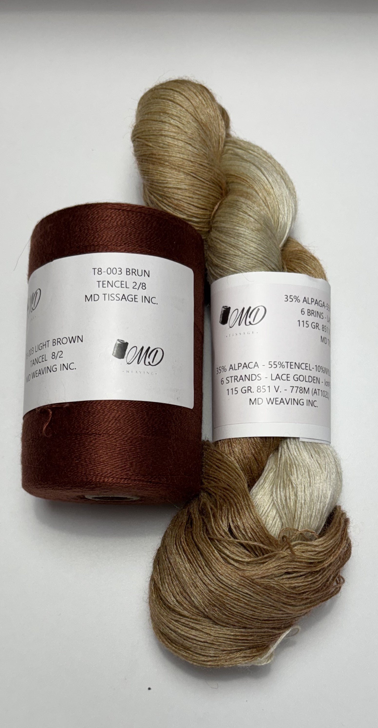 Enssemble de tissage d'écharpe, Alpaga Tencel