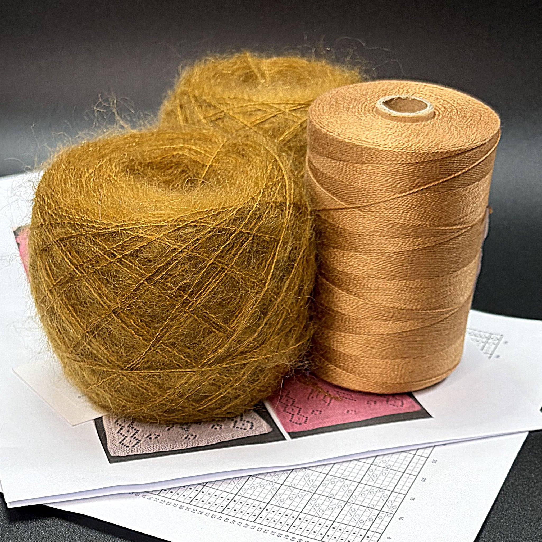 Ensemble pour foulard en Tencel et Mohair (Tricot)